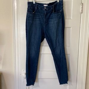 Good American Raw Hem High Waist Skinny Jeans